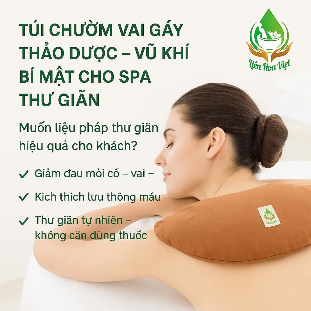 Túi chườm vai gáy thảo dược - Vũ khí bí mật cho spa thư giản