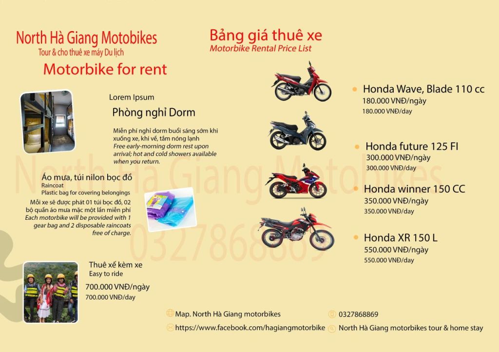 Location de motos - Tour de la boucle de Hà Giang