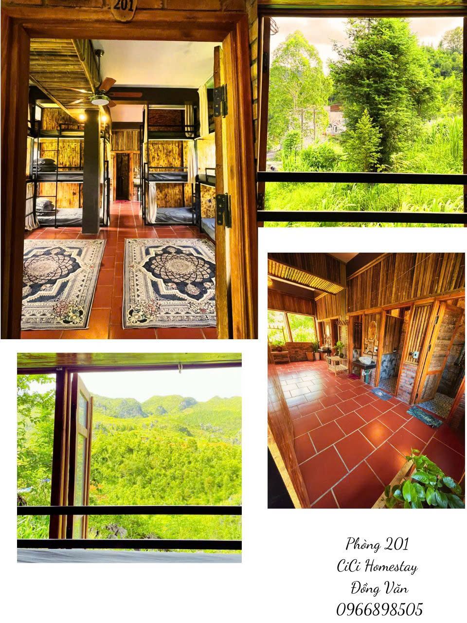 Room 201 - Shared room for 6 people with bunk beds - Cici Homestay Dong Van