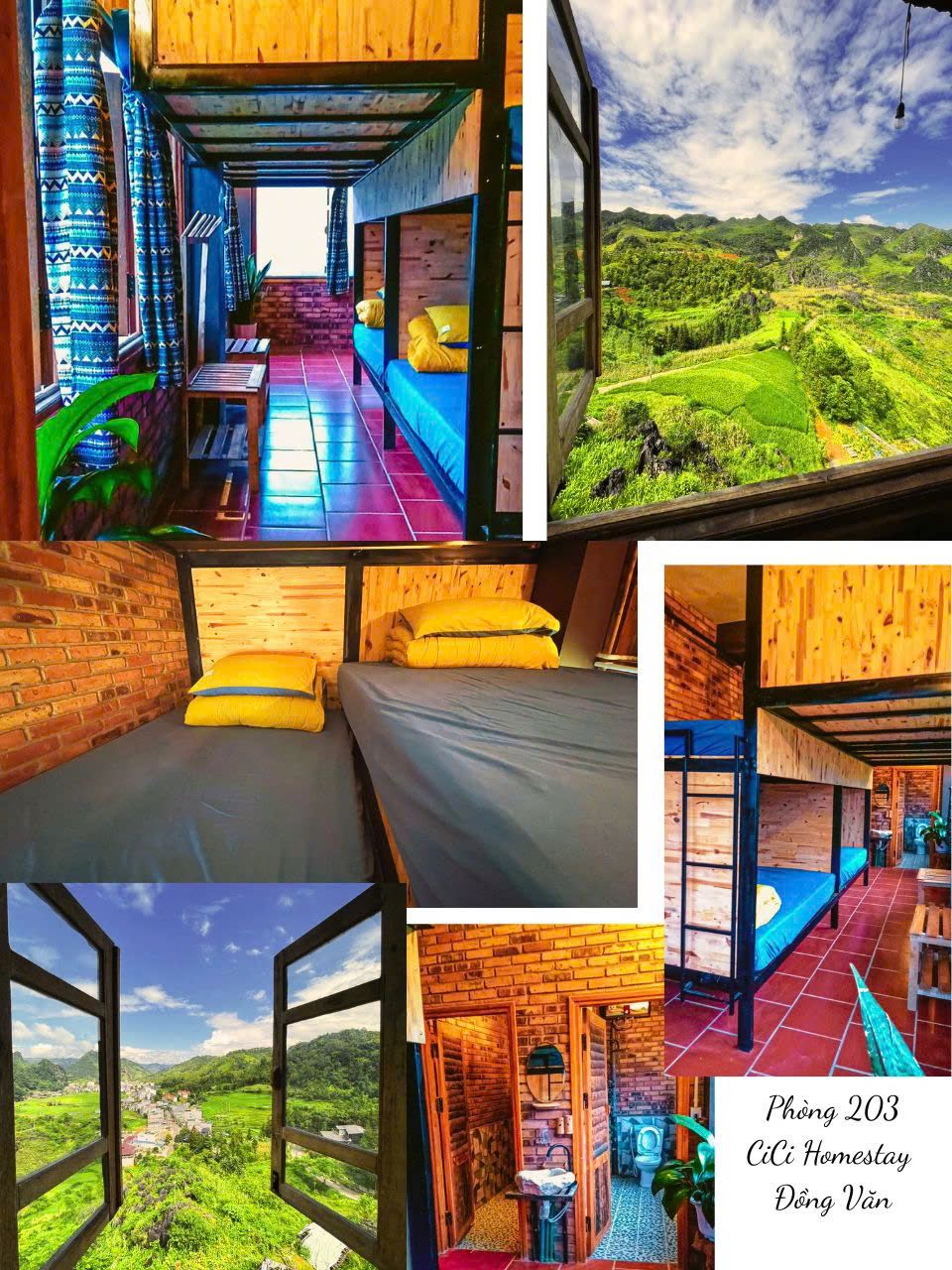 Room 203 - Shared dormitory for 20 guests with bunk beds - Cici Homestay Dong Van