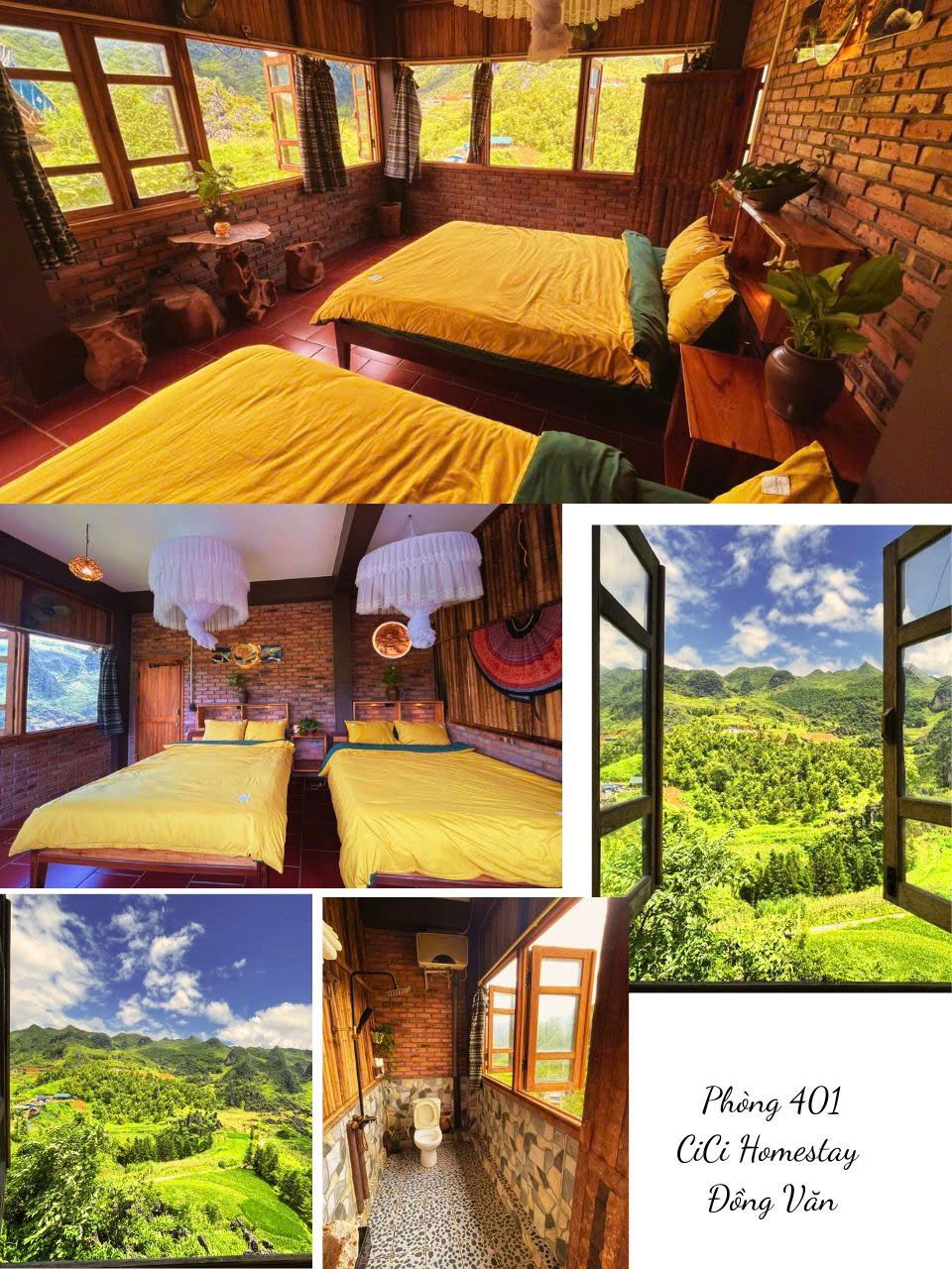 Room 401 - Double 2 Beds - Cici Homestay Dong Van