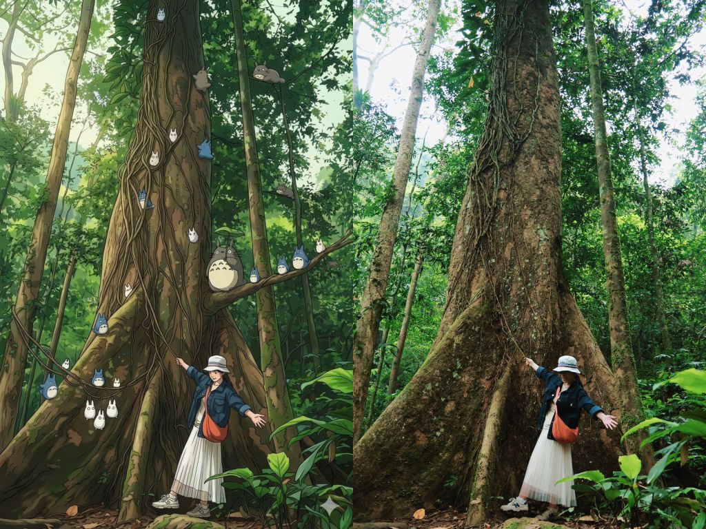 Excited about the Ghibli anime trend at Cuc Phuong National Park. - 4