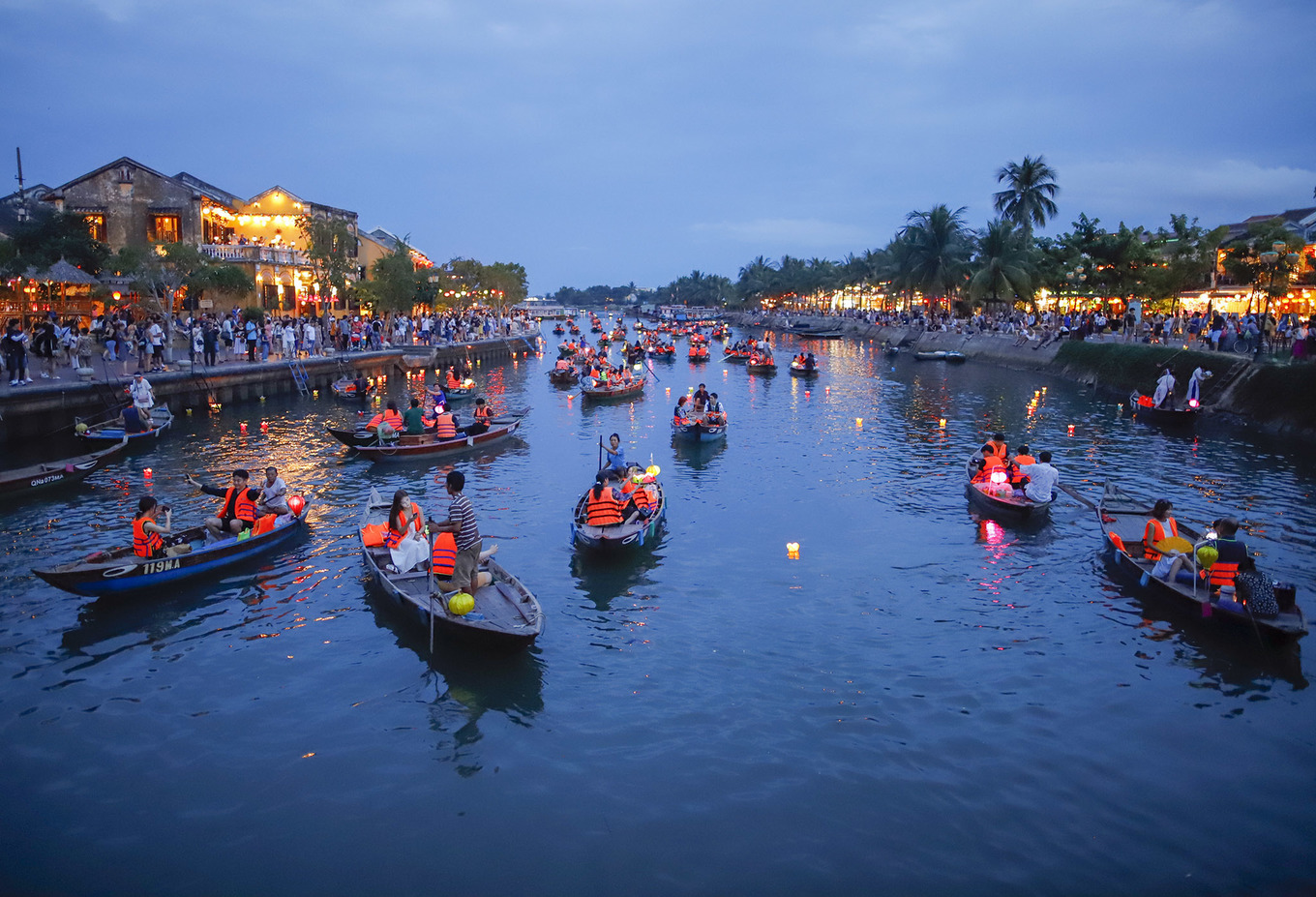 The Hoi An Lantern Festival on the full moon night – when the ancient town turns off its lights to illuminate the entire sky with paper lanterns. - 2