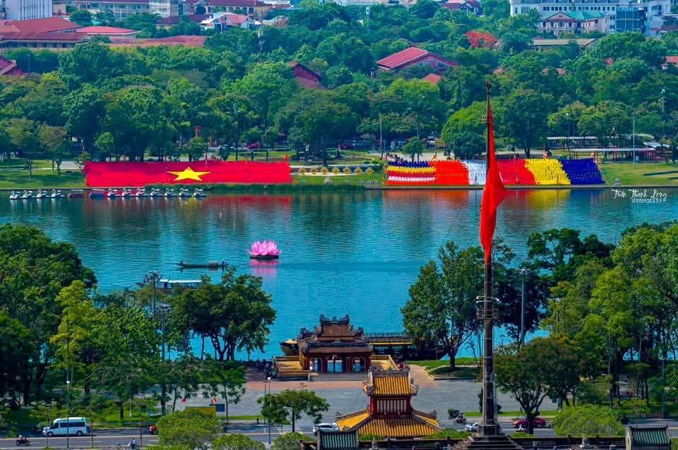 The ancient capital of Hue is adorned with flags ❤️ - 1