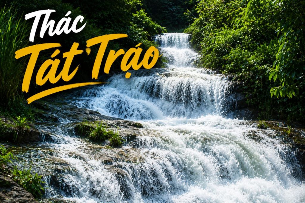 Tat Trao Waterfall – A White Silk Ribbon Among The Phja Boóc Mountains And Forests.