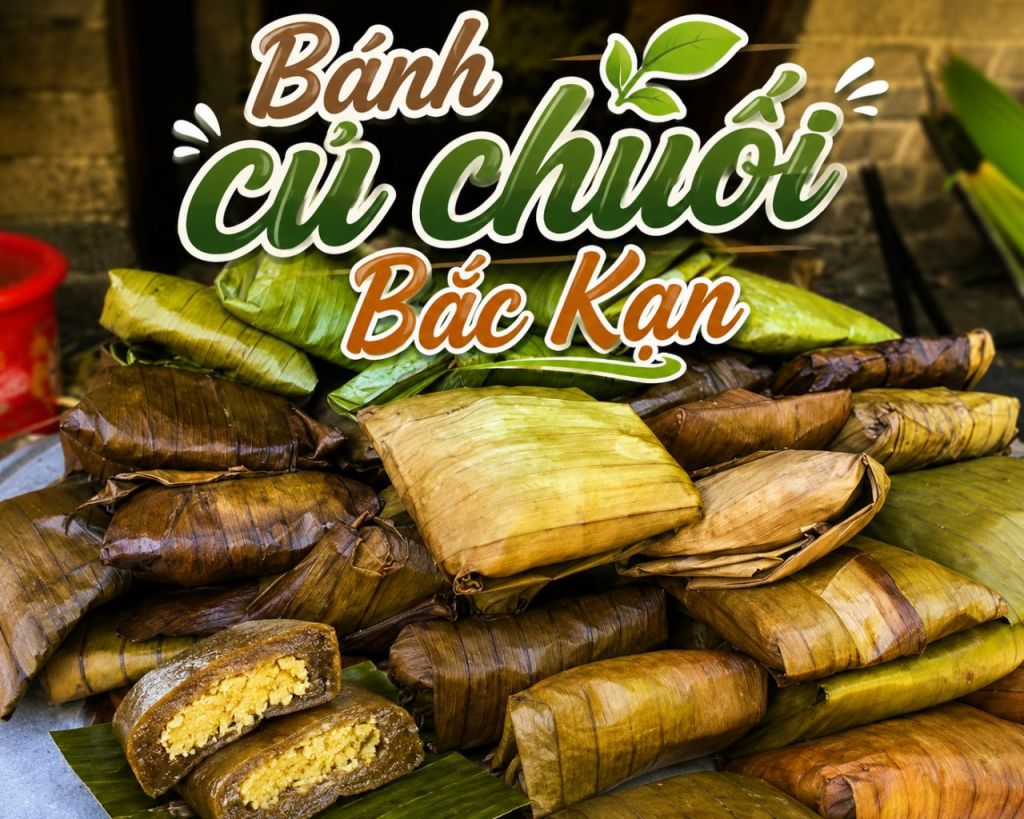 Banana cake from Bắc Kạn – A rustic gift with the flavor of the mountains of Việt Bắc.